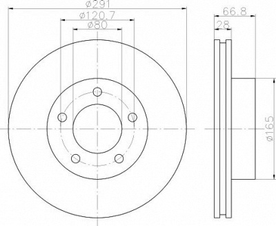 HELLA PAGID 8dd355112101 -  Тормозной диск